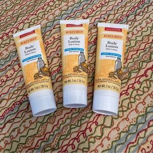 Burt's Bees Milk & Honey Body Lotion for Unisex, 1 Ounce NEW - set of three